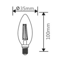 E14 Filament C35 | LED | Leuchtmittel | Lampe | Birne |...