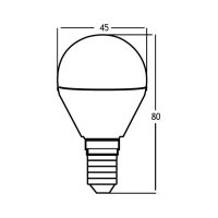LED Leuchtmittel | E14 Sockel | Kugel P45 | 5 Watt | matt | 400 Lumen | Licht |  Beleuchtung | Glühbirne | Glühlampe | kaltweiß 5 Stück