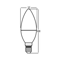 LED Leuchtmittel | E14 Sockel | C35 | 5 Watt | matt | 400 Lumen | Lampe | Licht | Leuchte | Birne | Kerzenform | warmweiß 3 Stück