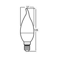 LED | E14 |Leuchtmittel | Form: Flamme | C35T | 5 Watt | matt | 400 Lumen | Sparsam | Energieeffizienz: A+ | Birne | Lampe | kaltweiß 5 Stück