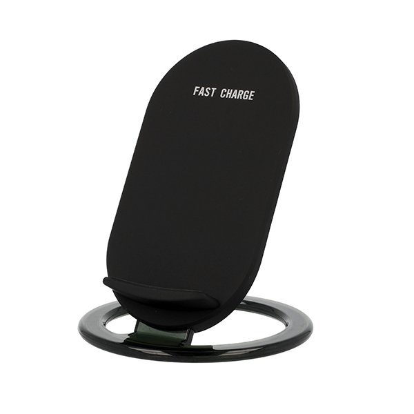 Induktives Ladegerät Schwarz Wireless Charger Wireless mit Stand USB Charger Anschluss