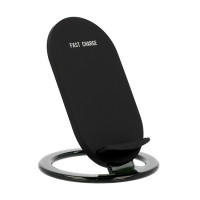 Induktives Ladegerät Schwarz Wireless Charger Wireless mit Stand USB Charger Anschluss