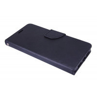 Elegante Buch-Tasche Hülle für das WIKO VIEW 2 PRO in Schwarz Leder Optik Wallet Book-Style Cover Schale @cofi1453®