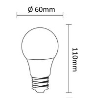 E27 7W LED Lampe mit Bewegungssensor Kaltweiß 470...