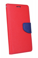 Elegante Buch-Tasche Hülle für das XIAOMI REDMI 6 in Rot-Blau Leder Optik Wallet Book-Style Cover Schale @ cofi1453®