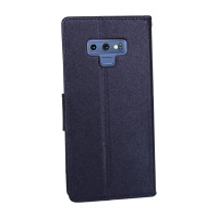 Elegante Buch-Tasche Hülle Fancy für das Samsung Galaxy Note 9 ( SM-N960F ) in Schwarz Wallet Book-Style Schale @ cofi1453®