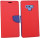 Elegante Buch-Tasche Hülle Fancy für das Samsung Galaxy Note 9 ( SM-N960F ) in Rot-Blau Wallet Book-Style Schale @ cofi1453®