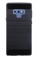 Samsung Galaxy Note 9 (N960F) // Silikon Hülle Tasche Case Zubehör Gummi Bumper Schale Schutzhülle Zubehör in Carbon Schwarz @cofi1453®
