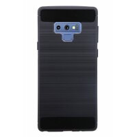 Samsung Galaxy Note 9 (N960F) // Silikon Hülle Tasche Case Zubehör Gummi Bumper Schale Schutzhülle Zubehör in Carbon Schwarz @cofi1453®