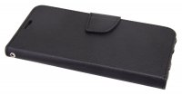Elegante Buch-Tasche Hülle für das Huawei P Smart+ (Plus) in Schwarz Leder Optik Wallet Book-Style Cover Schale @ cofi1453®
