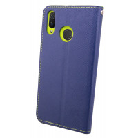 Elegante Buch-Tasche Hülle für das Huawei P Smart+ (Plus) in Blau Leder Optik Wallet Book-Style Cover Schale @ cofi1453®