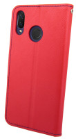 Elegante Buch-Tasche Hülle für das Huawei P Smart+ (Plus) in Rot Leder Optik Wallet Book-Style Cover Schale @ cofi1453®