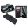Elegante Buch-Tasche Hülle für das Sony Xperia XZ3 in Schwarz Leder Optik Wallet Book-Style Cover Schale @ cofi1453®