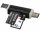 All-in-One Speicherkartenleser Cardreader für SD/Micro SD/M2/M2PRODUO USB Kartenlesergerät Multi Kartenleser Adapter Schwarz