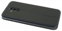 Elegante Buch-Tasche Hülle für Huawei Mate 20 Lite Schwarz Leder Optik "Elegance" Wallet Book-Style Schale cofi1453®