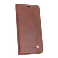 Elegante Buch-Tasche Hülle für iPhone XR in Braun Leder Optik "Prestige" Wallet Book-Style Schale cofi1453®