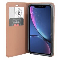 Elegante Buch-Tasche Hülle für iPhone XS Max in Braun Leder Optik "Prestige" Wallet Book-Style Schale cofi1453®