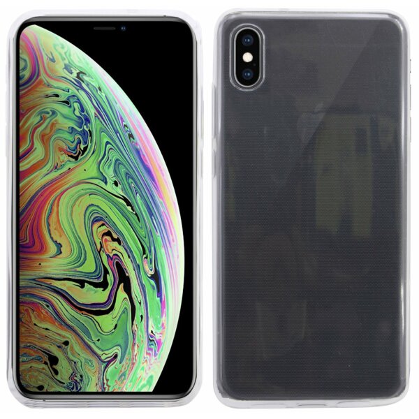 iPhone XS Max // Silikon Hülle Tasche Case Zubehör Gummi Bumper Schale Schutzhülle Zubehör in Transparent @cofi1453®