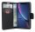 Elegante Buch-Tasche Hülle für iPhone XR Schwarz Leder Optik Wallet Book-Style Schale cofi1453®