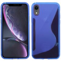 iPhone XR // S-Line TPU SchutzHülle Silikon Hülle Silikonschale Case Cover Zubehör Bumper in Schwarz @ cofi1453®