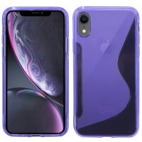 iPhone XR // S-Line TPU SchutzHülle Silikon Hülle Silikonschale Case Cover Zubehör Bumper in Schwarz @ cofi1453®