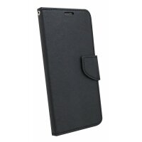 Elegante Buch-Tasche Hülle für das LG Q STYLUS in Schwarz Leder Optik Wallet Book-Style Cover Schale cofi1453®