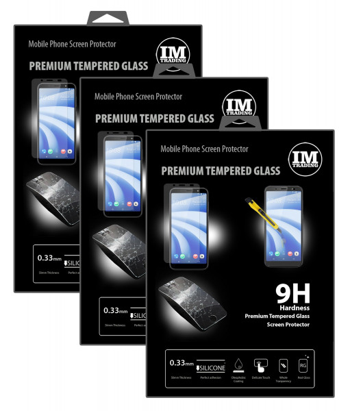 3x Panzer Schutz Glas 9H Tempered Glass Display Schutz Folie Display Glas Screen Protector für HTC U12 LIFE @cofi1453®
