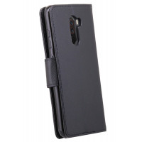 Elegante Buch-Tasche Hülle für das XIAOMI PocoPhone F1 in Schwarz Leder Optik Wallet Book-Style Cover Schale @ cofi1453®