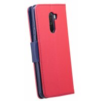 Elegante Buch-Tasche Hülle für das XIAOMI PocoPhone F1 in Rot Leder Optik Wallet Book-Style Cover Schale @ cofi1453®