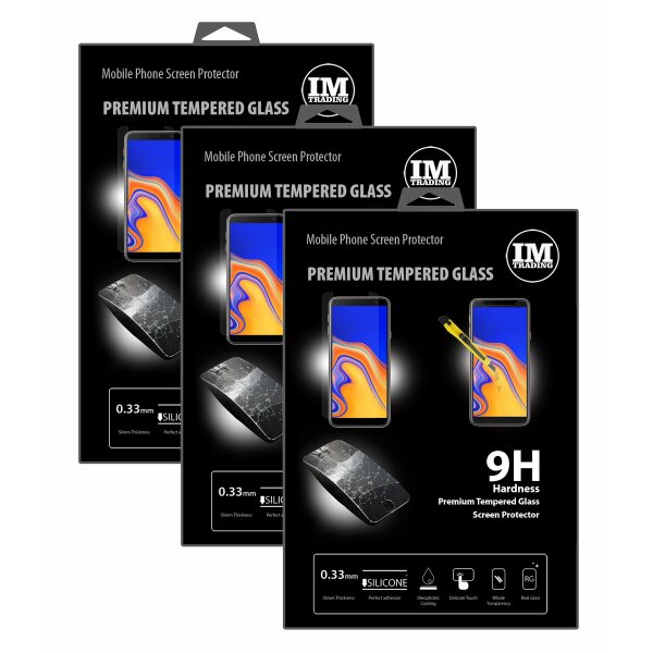 3x Panzer Schutz Folie 9H Tempered Folie Display Screen Protector für Samsung Galaxy J4+ (J415F) cofi1453®