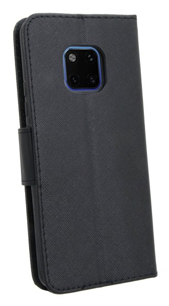 Elegante Buch-Tasche Hülle für das HUAWEI MATE 20 PRO in Schwarz Leder Optik Wallet Book-Style Cover Schale cofi1453®
