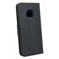 Elegante Buch-Tasche Hülle für das HUAWEI MATE 20 PRO in Schwarz Leder Optik Wallet Book-Style Cover Schale cofi1453®