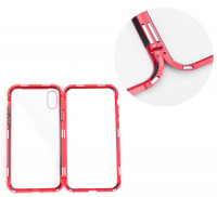 360° Magnet Slim Metall Case Schutz Tasche Handyhülle Handyschale Schutz in Rot @cofi1453