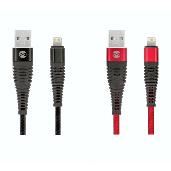USB Ladekabel Lightning schwarz rot