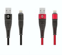 USB Ladekabel Lightning schwarz rot