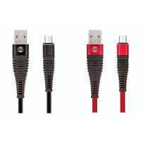 USB Ladekabel Micro USB schwarz rot