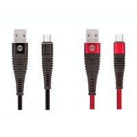 USB Ladekabel Micro USB schwarz rot
