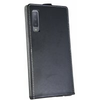 Samsung Galaxy A7 2018 (A750F) // Klapptasche Schutztasche Schutzhülle Flip Tasche Hülle Zubehör Etui in Schwarz Tasche Hülle @cofi1453®