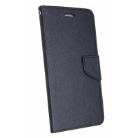 Elegante Buch-Tasche Hülle Fancy für das Samsung Galaxy A7 2018 ( A750F ) in Schwarz Wallet Book-Style Schale @ cofi1453®