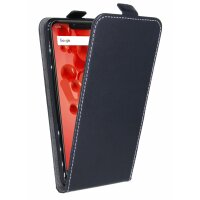 Wiko View 2 PLUS // Klapptasche Schutztasche Schutzhülle Flip Tasche Hülle Zubehör Etui in Schwarz Tasche Hülle @cofi1453®