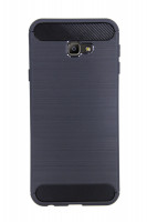 Samsung Galaxy J4+ Plus (J415F) // Silikon Hülle Tasche Case Zubehör Gummi Bumper Schale Schutzhülle in Carbon-Schwarz @cofi1453®