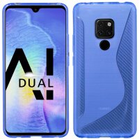 Huawei Mate 20 // S-Line TPU SchutzHülle Silikon Hülle Silikonschale Case Cover Zubehör Bumper in Schwarz @ cofi1453®