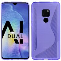 Huawei Mate 20 // S-Line TPU SchutzHülle Silikon Hülle Silikonschale Case Cover Zubehör Bumper in Schwarz @ cofi1453®