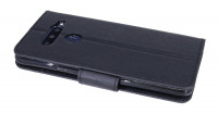 Elegante Buch-Tasche Hülle für LG V40 ThinQ Schwarz Leder Optik Wallet Book-Style Schale @cofi1453®