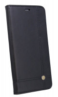 Elegante Buch-Tasche Hülle für Samsung Galaxy A7 2018 (A750F) Schwarz Leder Optik "Prestige" Wallet Book-Style Schale cofi1453®