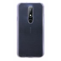 Nokia 5.1 Plus (2018) // Silikon Hülle Tasche Case Zubehör Gummi Bumper Schale Schutzhülle Zubehör in Transparent @cofi1453®