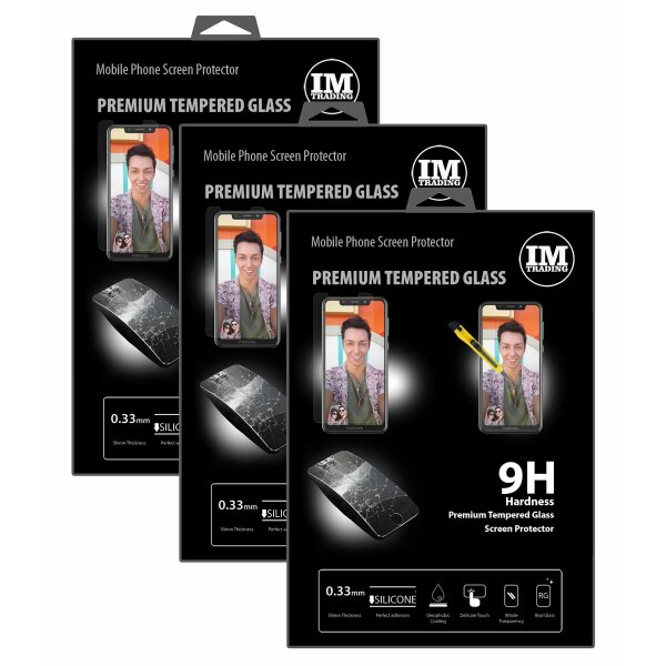 3x Panzer Schutz Glas 9H Tempered Glass Display Schutz Folie Display Glas Screen Protector für Motorola One @cofi1453®