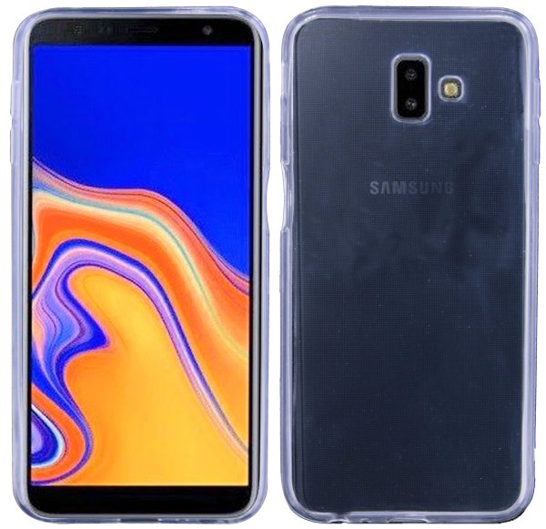 Samsung Galaxy J6+ Plus (J610F) // Silikon Hülle Tasche Case Zubehör Gummi Bumper Schale Schutzhülle Zubehör in Transparent @cofi1453®