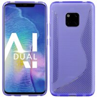 Huawei Mate 20 PRO // S-Line TPU SchutzHülle Silikon Hülle Silikonschale Case Cover Zubehör Bumper in Schwarz @ cofi1453®