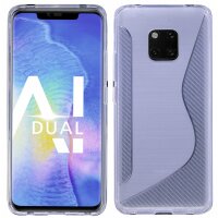 Huawei Mate 20 PRO // S-Line TPU SchutzHülle Silikon Hülle Silikonschale Case Cover Zubehör Bumper in Schwarz @ cofi1453®